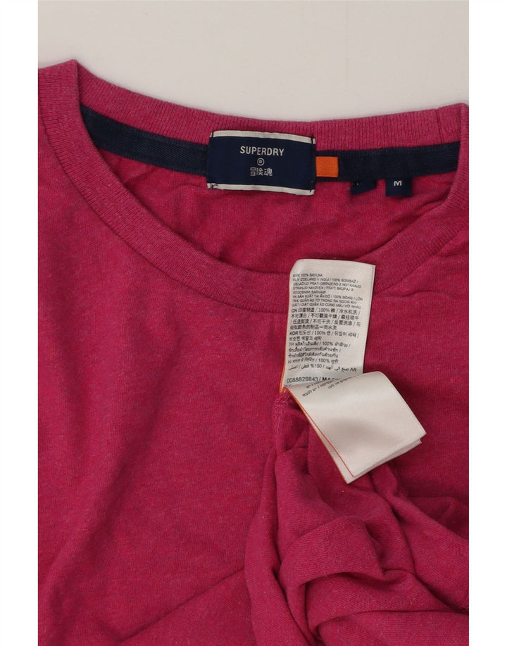 Camiseta masculina Superdry Top médio algodão rosa