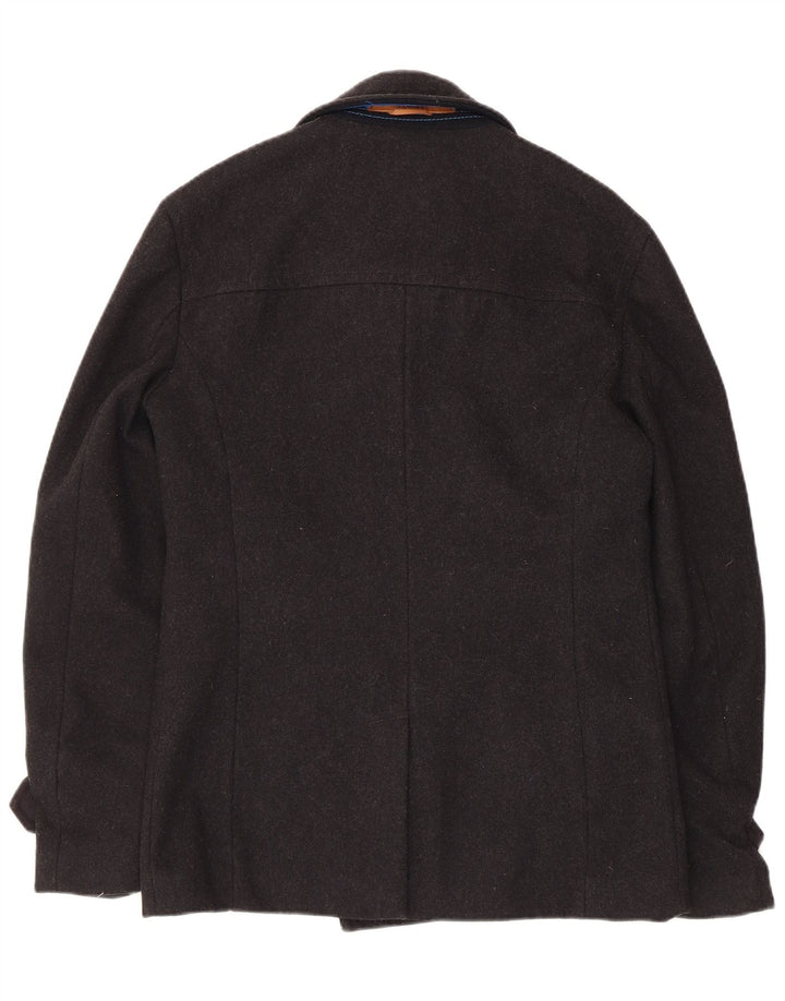 Casaco masculino Superdry Pea UK 38 lã preta média