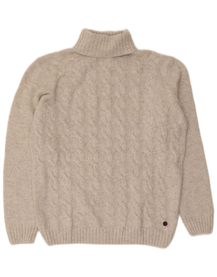 Suéter feminino Marlboro Classics com gola redonda Reino Unido 20 2XL lã cinza