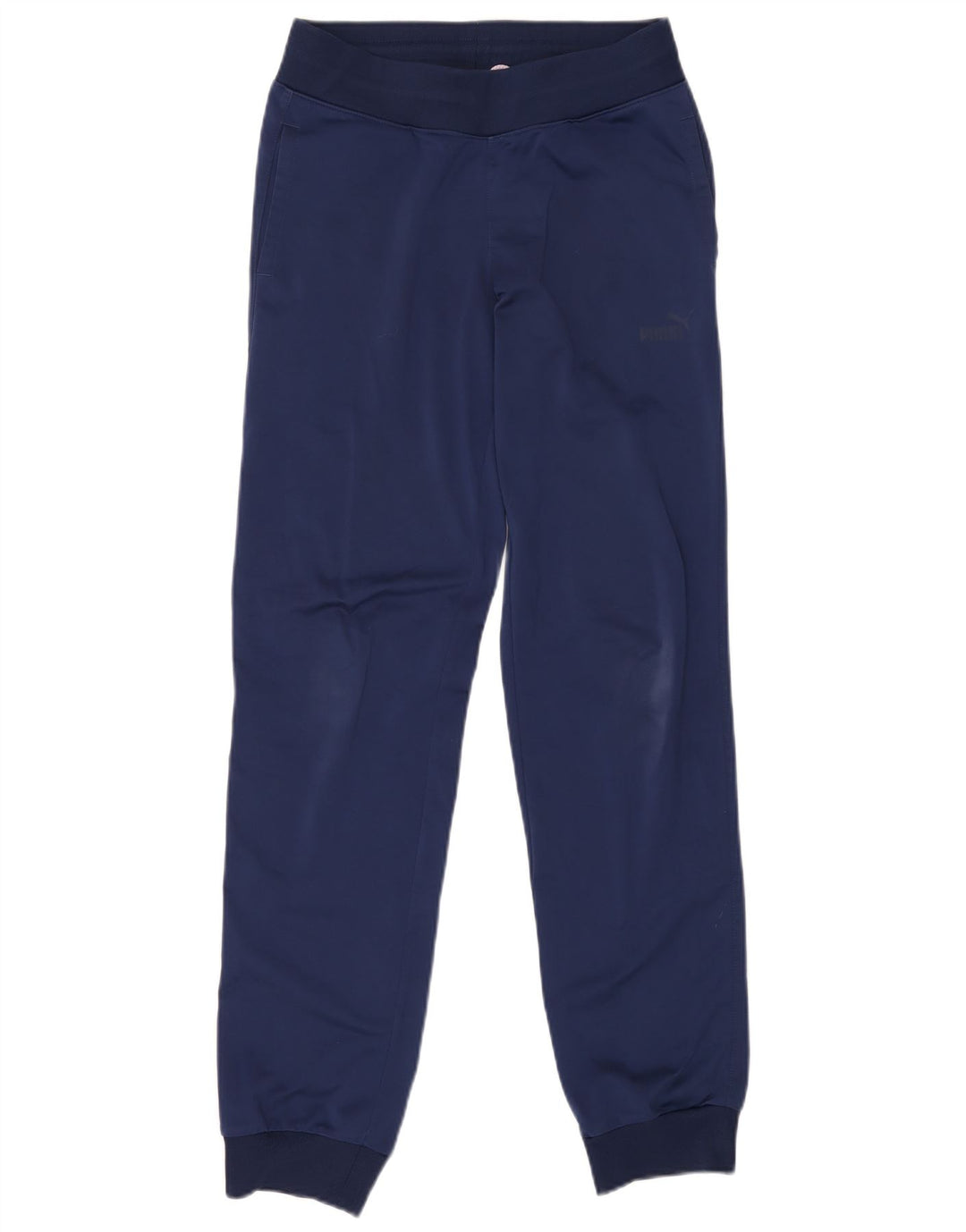 Calça de treino feminina PUMA Joggers UK 10 pequeno azul marinho poliéster