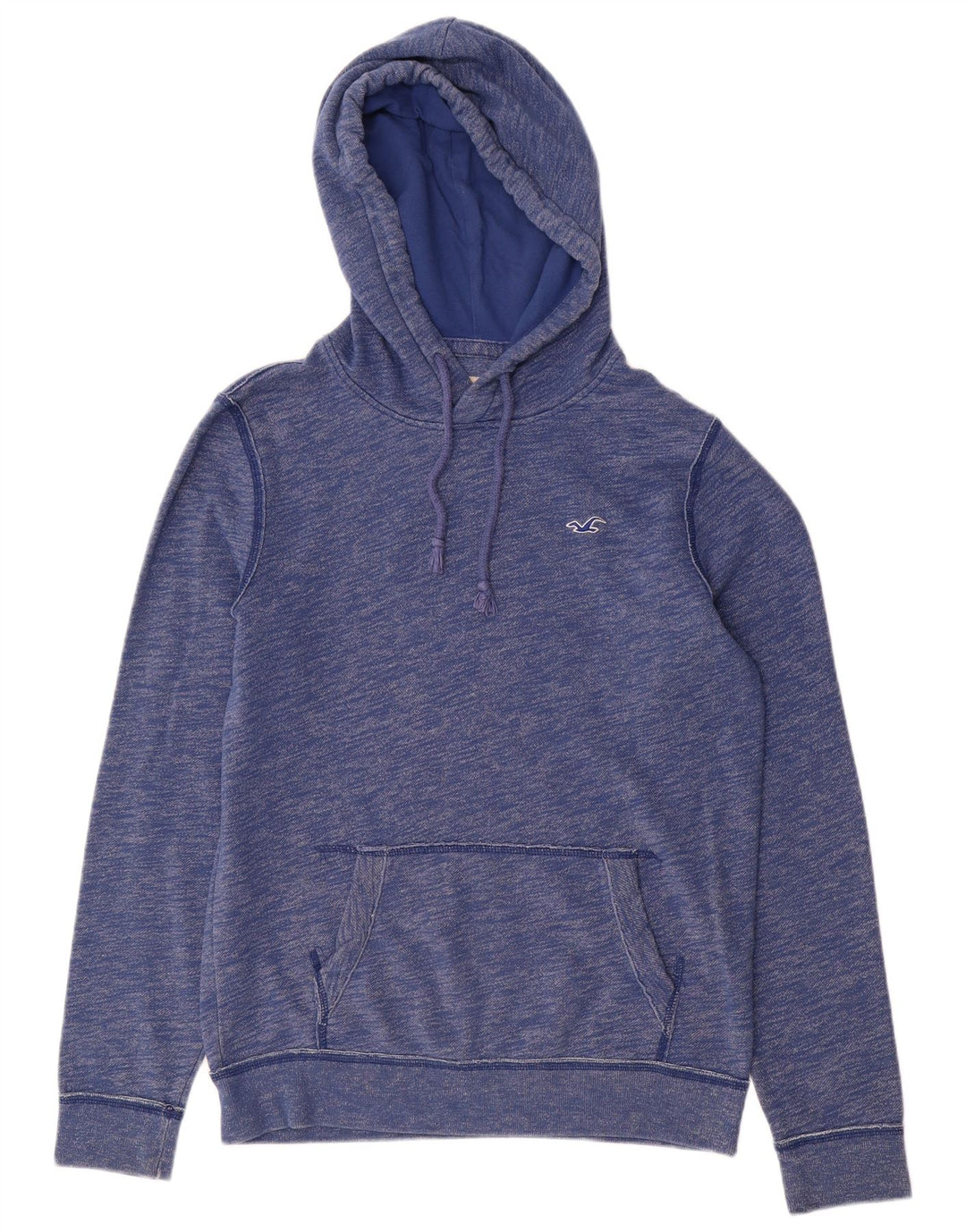 HOLLISTER moletom com capuz masculino pequeno algodão manchado azul