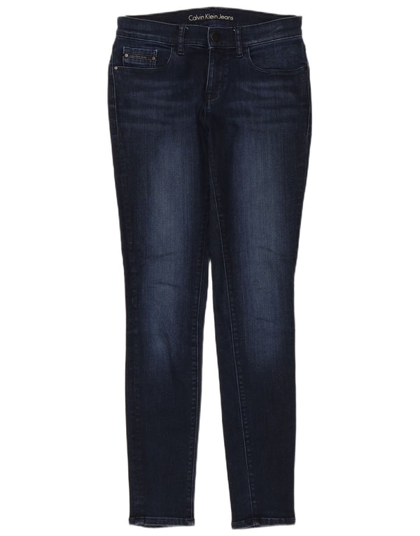 Calça jeans skinny feminina Calvin Klein W28 L32 azul marinho