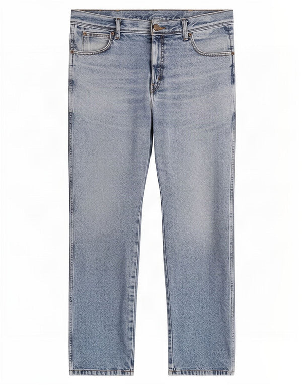 Wrangler masculino regular fit jeans reto W34 L32 algodão azul