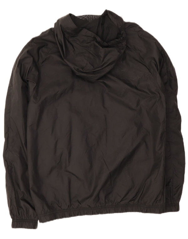 Nike Mens Hooded Rain Jacket UK 36 Small Black Nylon
