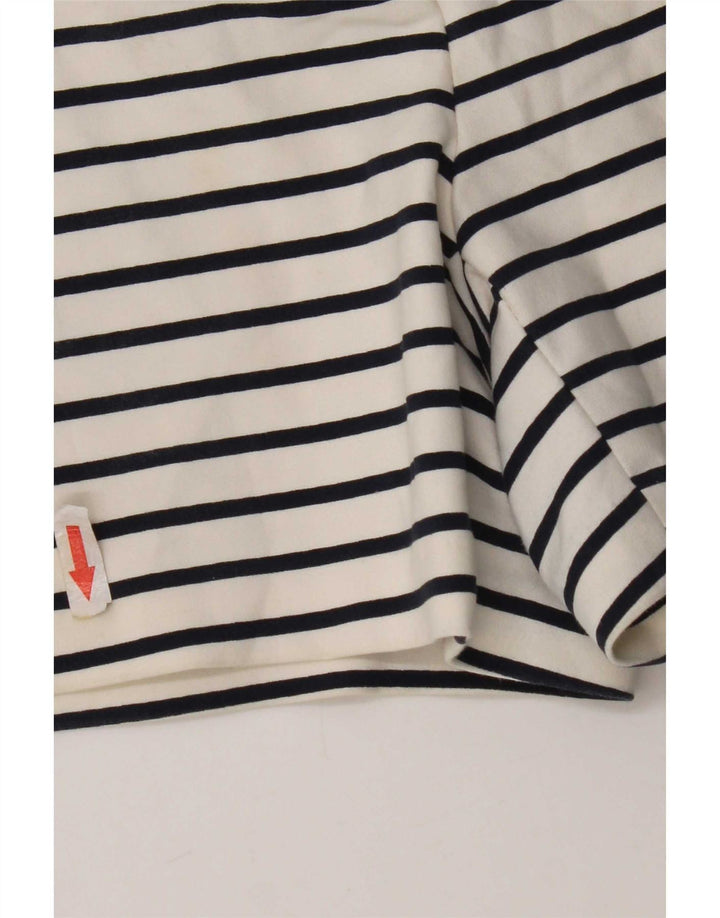 Calça quente feminina Zara médio W30 algodão listrado branco