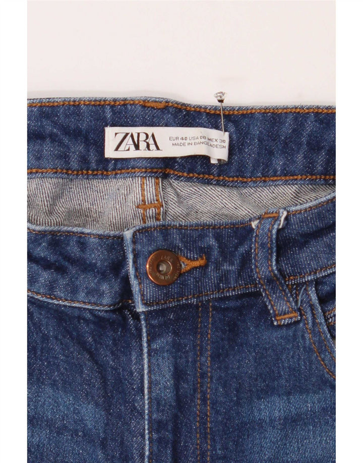 Jeans feminino Zara Flared EU 40 Médio W30 L32 Azul Algodão