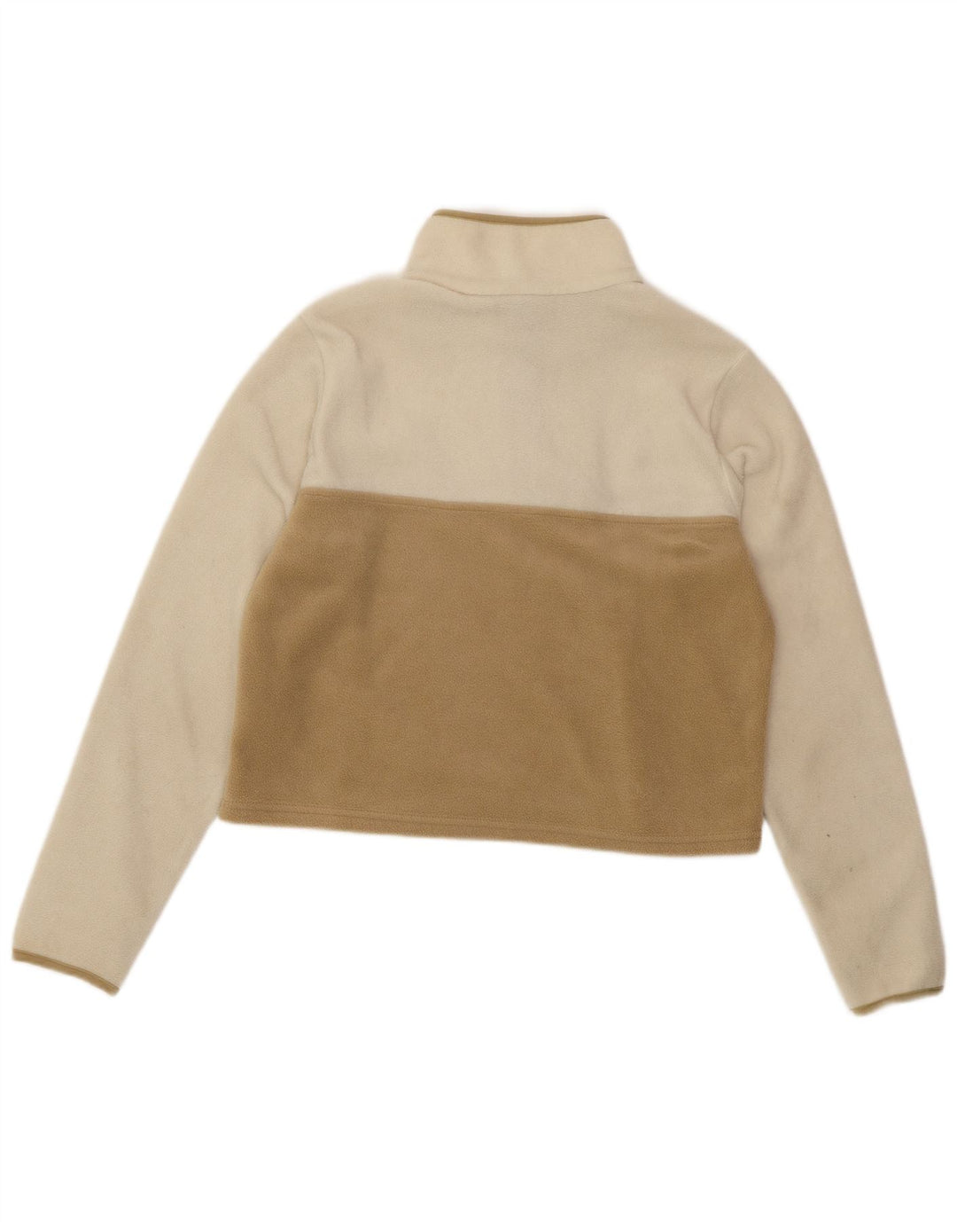 Jumper feminino de lã COLUMBIA Reino Unido 14 bloco colorido branco médio