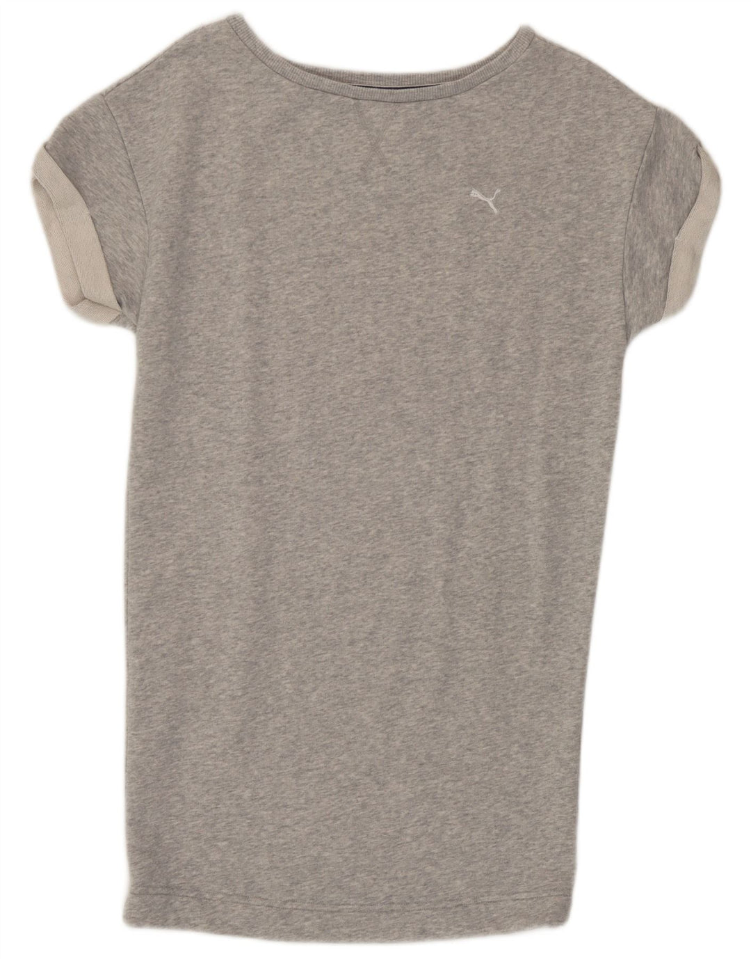 Camiseta feminina Puma UK 8 pequena cinza manchada