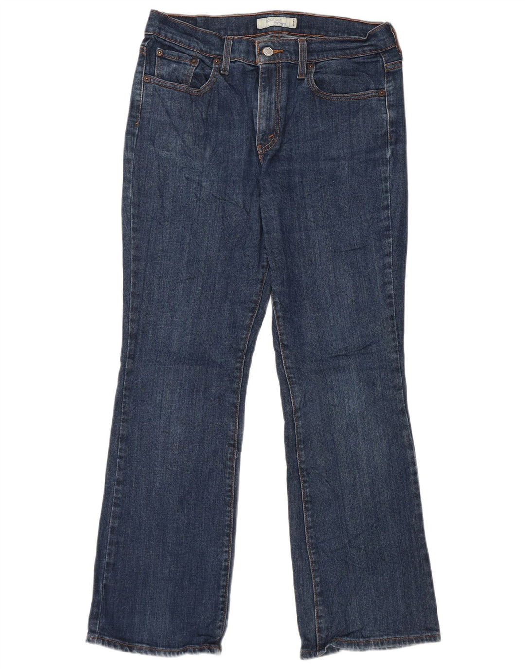 Calça jeans feminina Levi's 515 Bootcut US 10 grande W32 L30 azul algodão