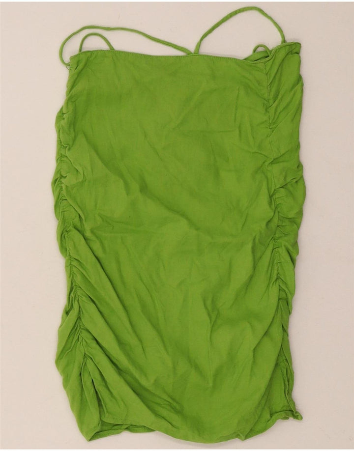 Top feminino sem ombro ZARA UK 4 XS verde