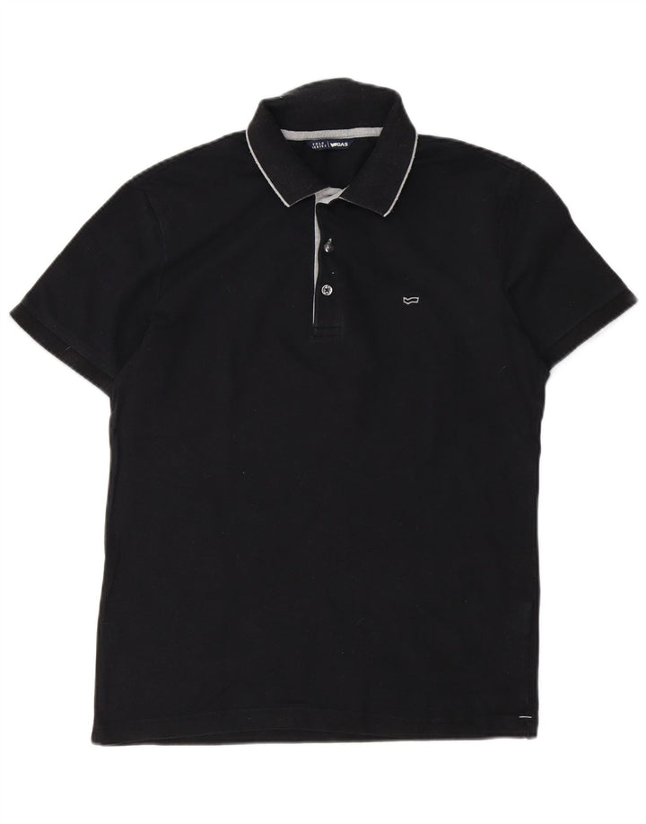 Camisa polo masculina Gas grande algodão preto