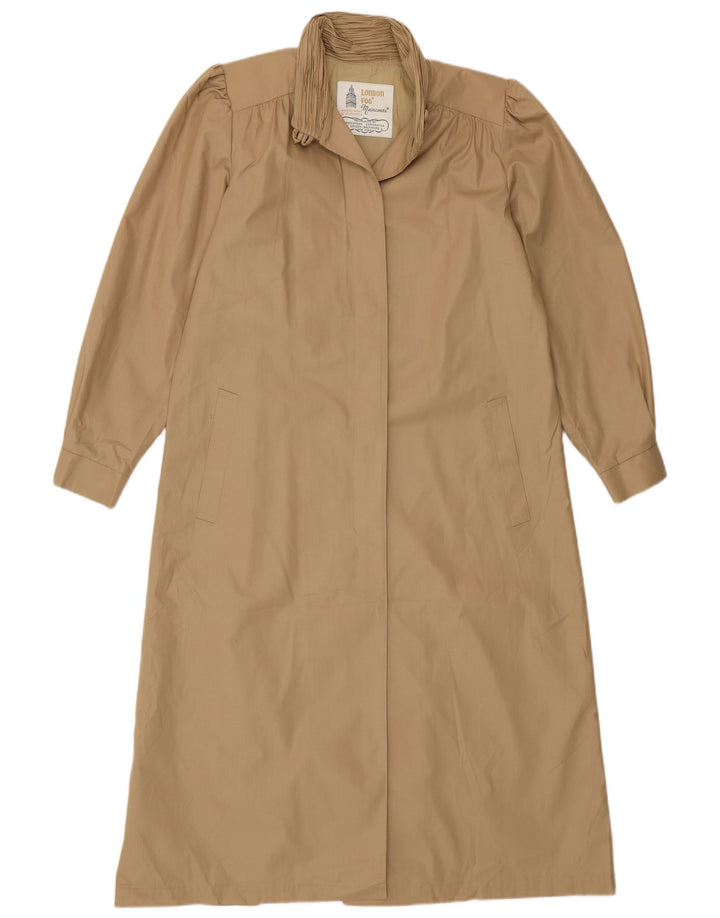 Trench Coat feminino London Fog US 6 poliéster bege médio