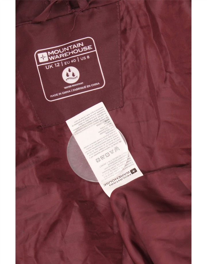 Jaqueta de chuva feminina com capuz Mountain Warehouse UK 12 Médio Borgonha