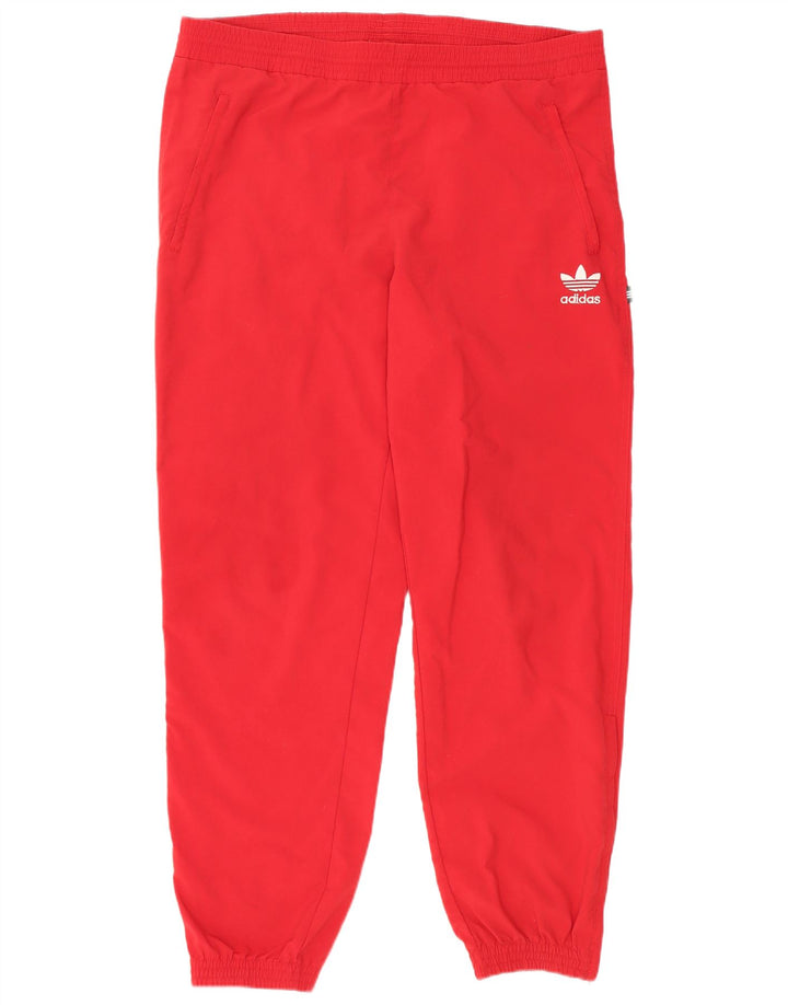 Adidas Mens Treino Calças Joggers Grande Poliéster Vermelho