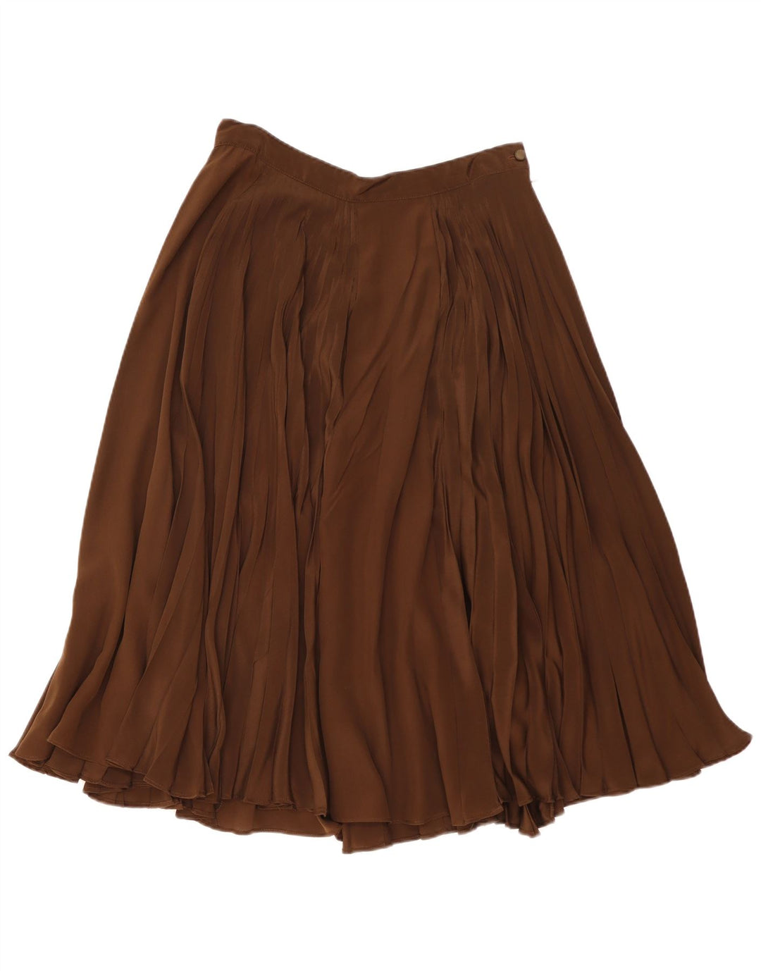 Saia plissada feminina Pancaldi & B W32 grande seda marrom