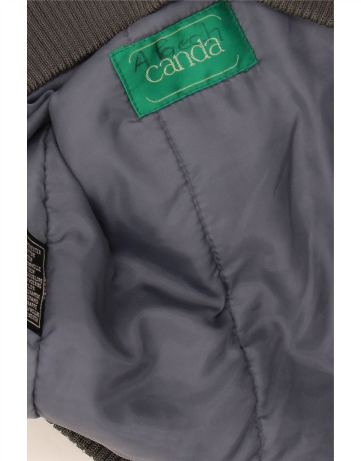 Canda Mens Bomber Jacket UK 40 Grande Poliéster Colourblock Cinza