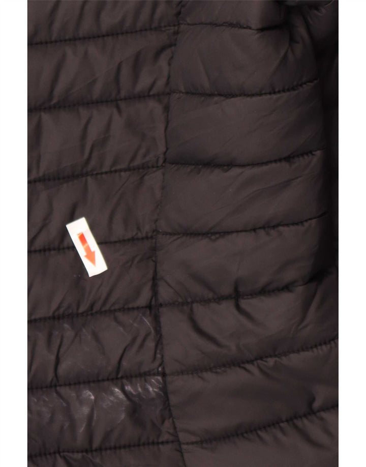 Joules Casaco masculino acolchoado com capuz UK 12 médio preto poliamida