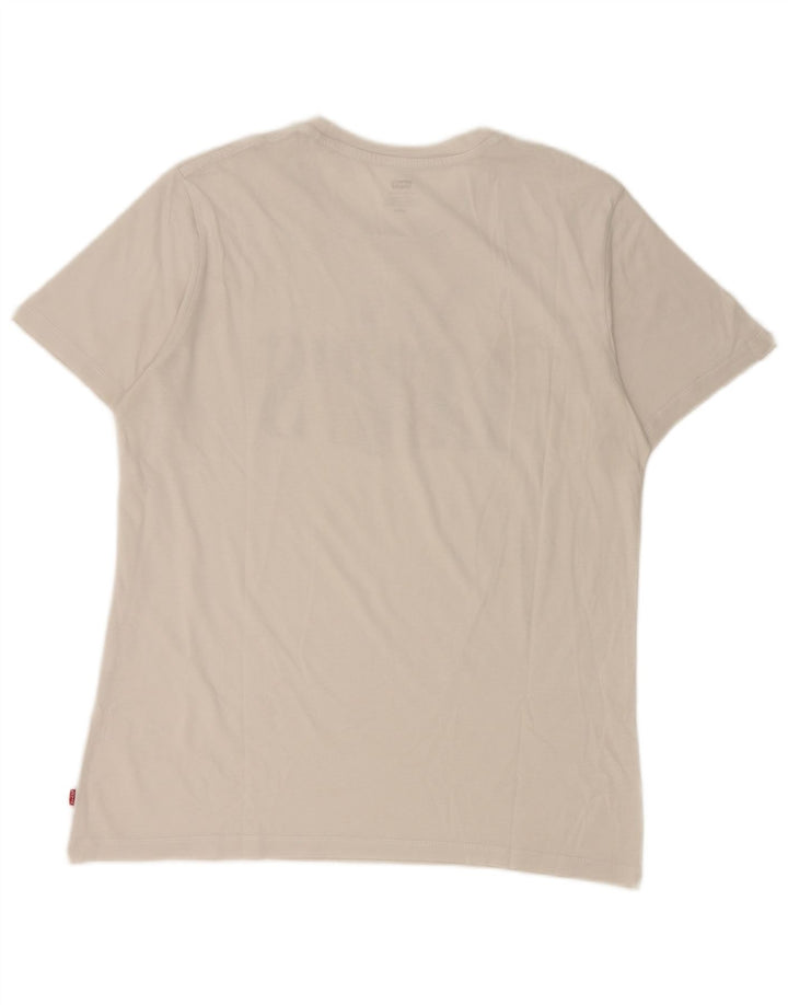 Camiseta feminina gráfica Levi's UK 14 médio branco