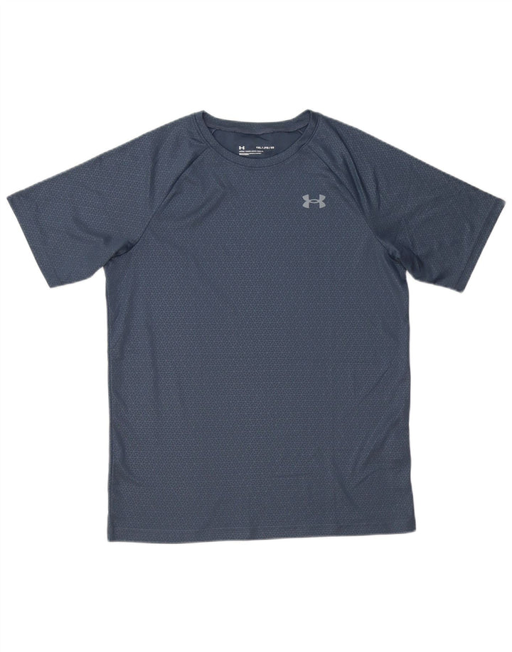 Camiseta Under Armour Boys Top 13-14 Anos XL Cinza Geométrico Poliéster
