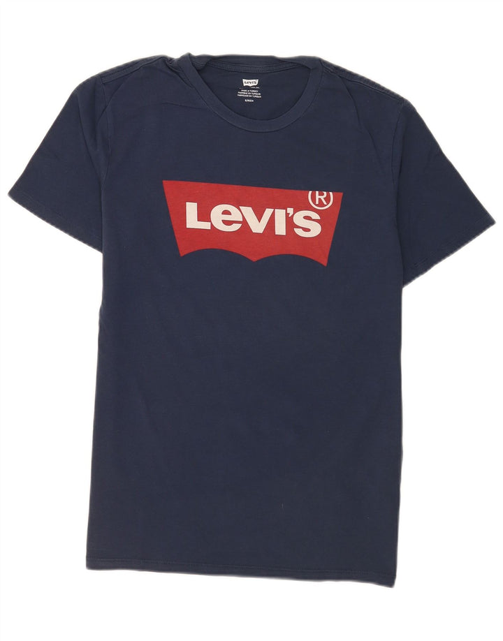 Camiseta gráfica masculina Levi's Top pequeno algodão azul marinho