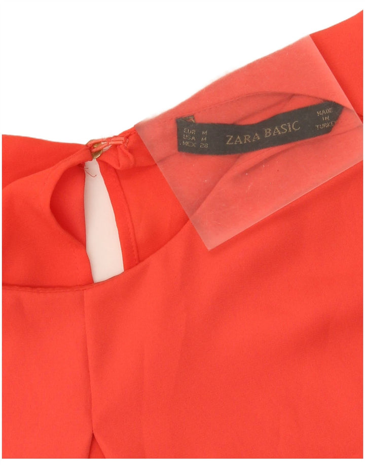 Blusa feminina sem mangas Zara Top UK 12 médio laranja