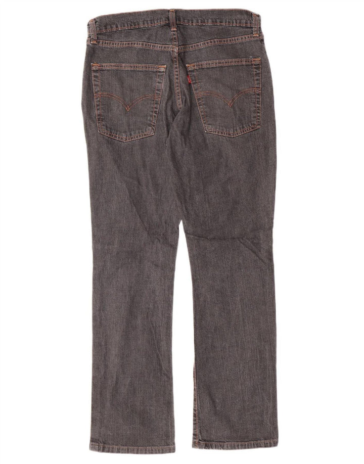 Levi's feminino 525 jeans retos W32 L30 algodão cinza