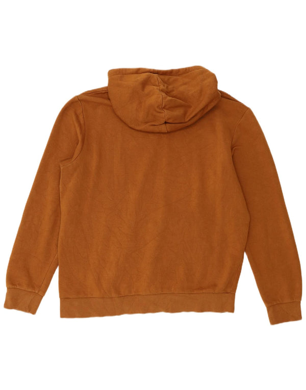 Jack & Jones Mens Graphic Hoodie Jumper XL Brown Cotton