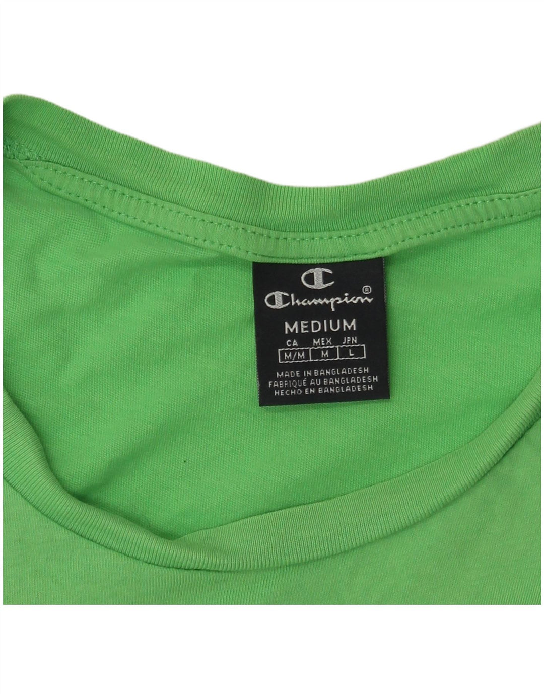 Camiseta gráfica masculina Champion verde médio