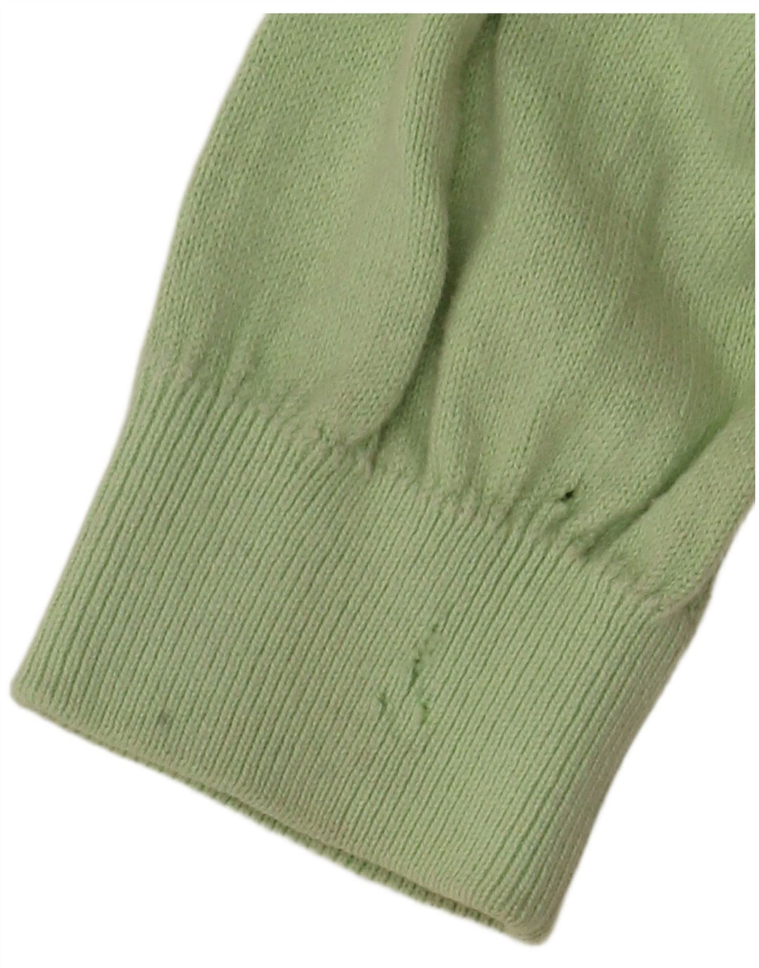 Camisa polo feminina BENETTON Reino Unido 16 grande algodão colorblock verde