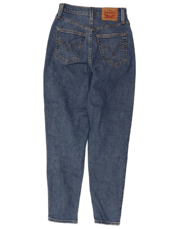 Calça jeans feminina Levi's Mom Jean cintura alta cônica W24 L27 algodão azul