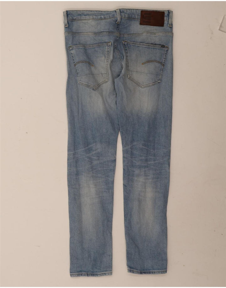 G-Star Masculino 3301 Slim Jeans W33 L32 Azul Algodão