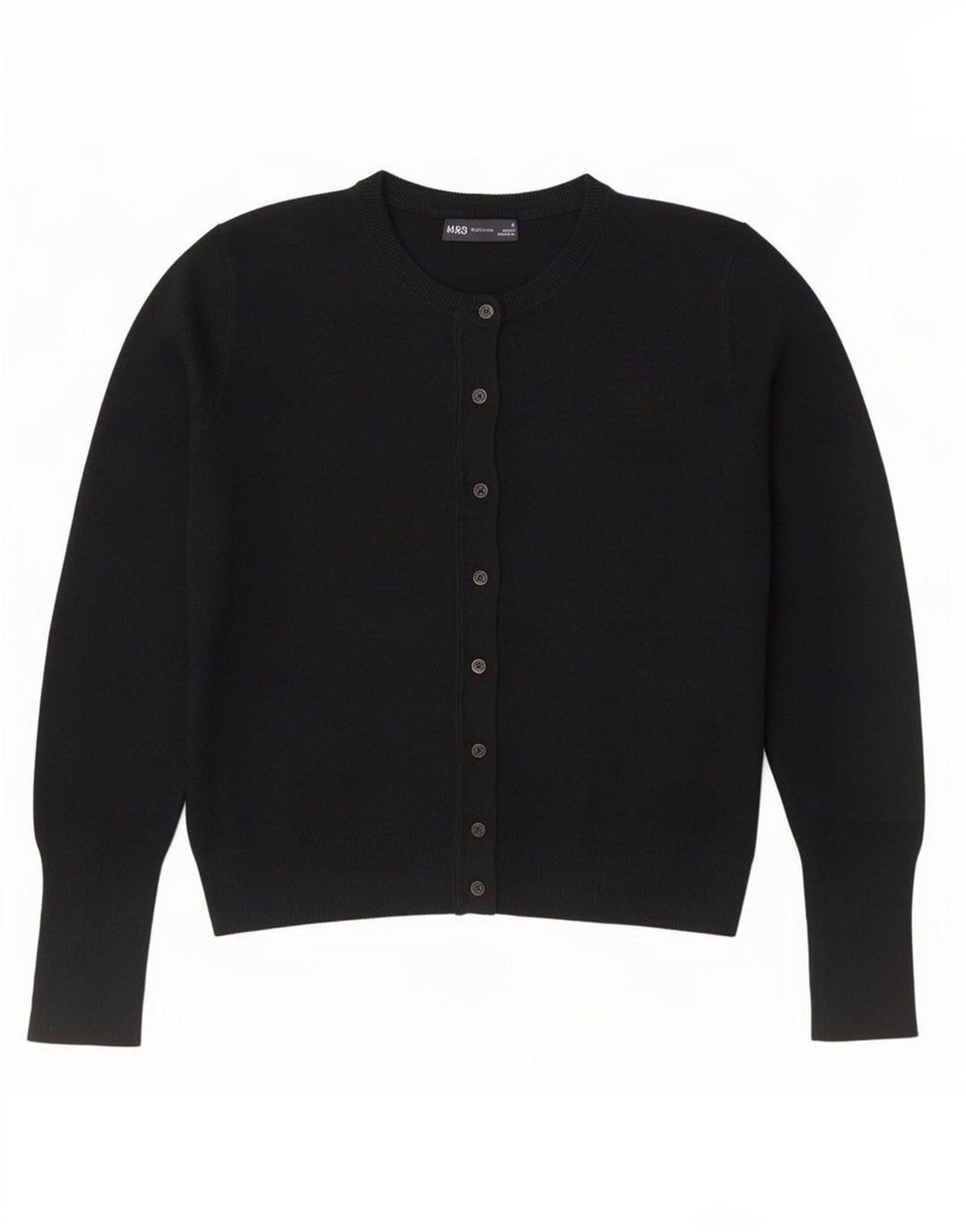 Suéter cardigã feminino Marks & Spencer Reino Unido 12 viscose preta média