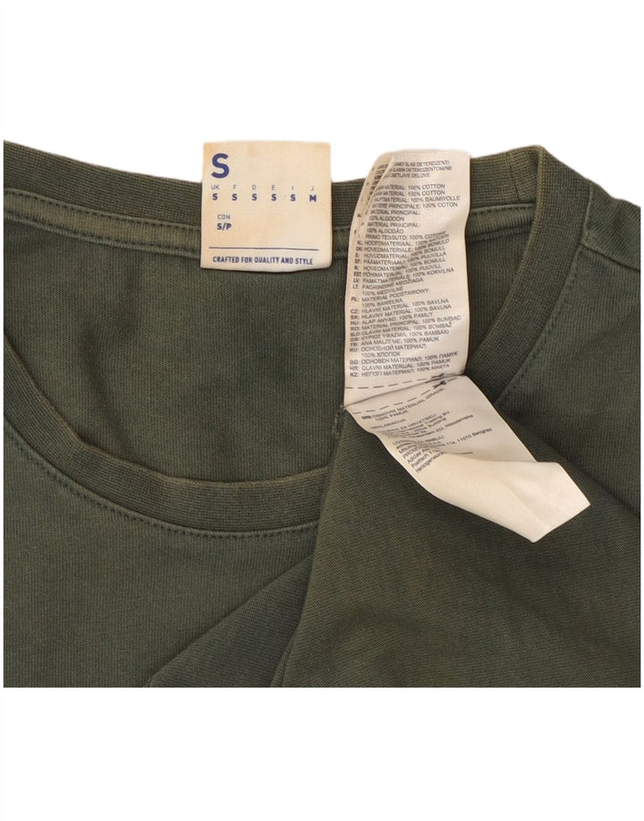 REEBOK Camiseta masculina clássica gráfica top pequeno algodão verde