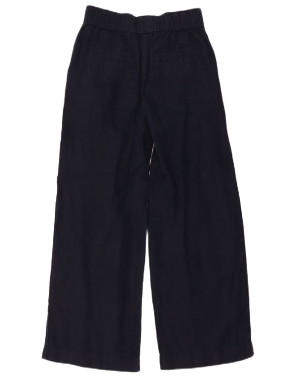 Calça chino feminina de cintura alta Marks & Spencer Reino Unido 8 pequena W28 L26 azul marinho