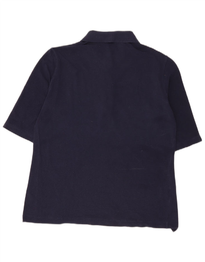 Camisa polo feminina Lacoste tamanho 42 grande algodão azul marinho
