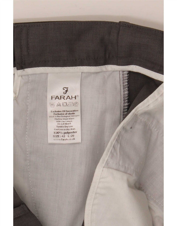 Farah Calça Chino Masculina Reta W42 L29 Poliéster Cinza