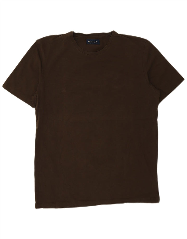 Camiseta masculina MASSIMO DUTTI grande marrom