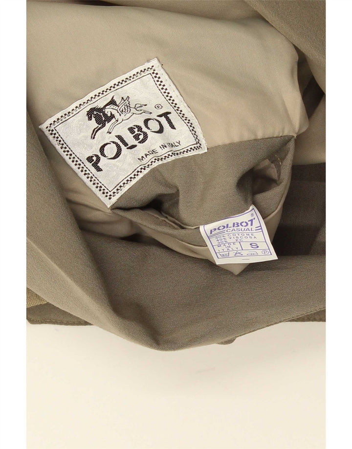 Jaqueta bomber masculina Polbot Loose Fit Reino Unido 36 algodão cáqui pequeno