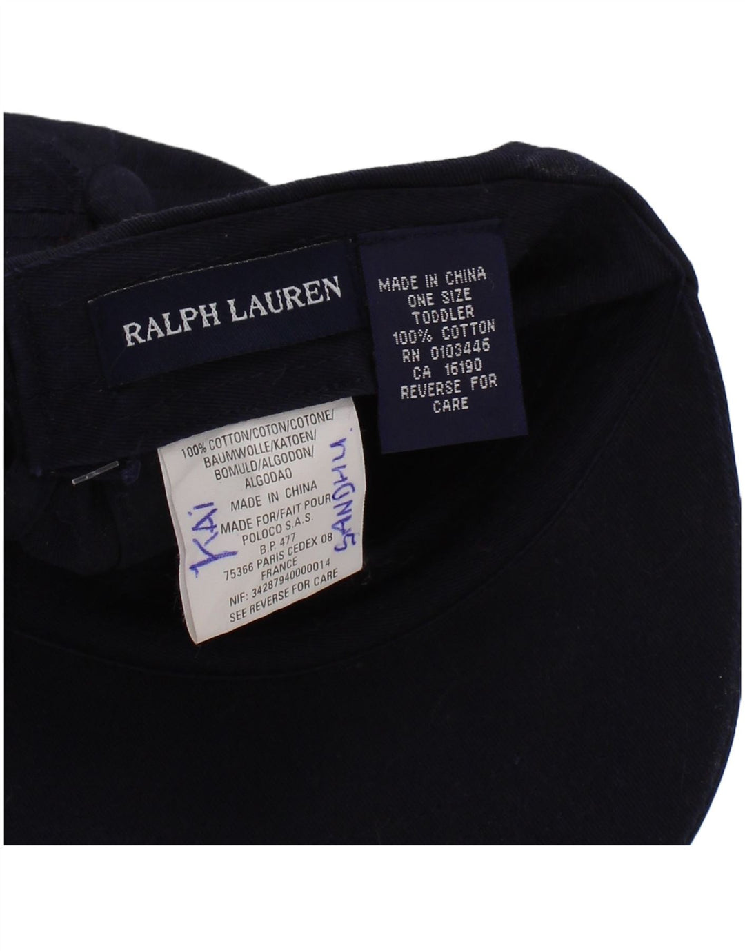 Ralph Lauren Boys Boné de beisebol gráfico tamanho único algodão azul marinho
