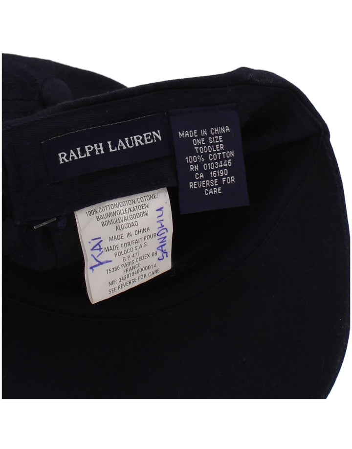 Ralph Lauren Boys Boné de beisebol gráfico tamanho único algodão azul marinho