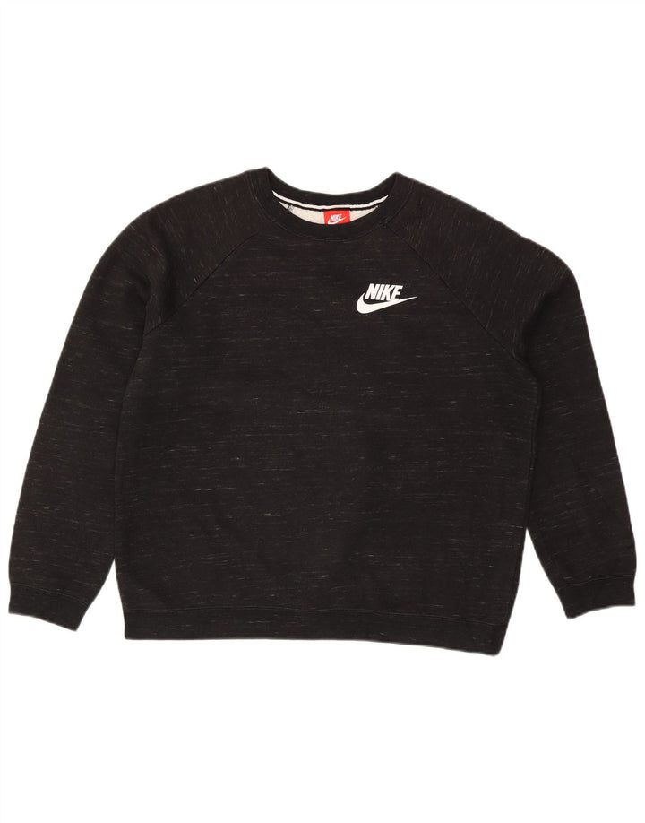Moletom feminino Nike Jumper UK 16 grande algodão manchado preto