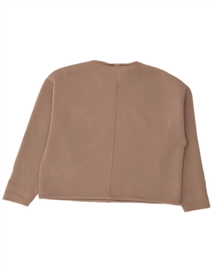 Zara moletom feminino jumper UK 16 grande viscose marrom