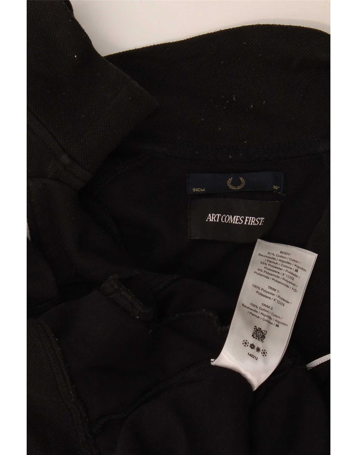 Jaqueta masculina de agasalho gráfico Fred Perry, pequena, preta, de algodão colorblock