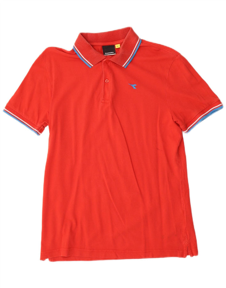 Camisa polo masculina Diadora grande algodão vermelho