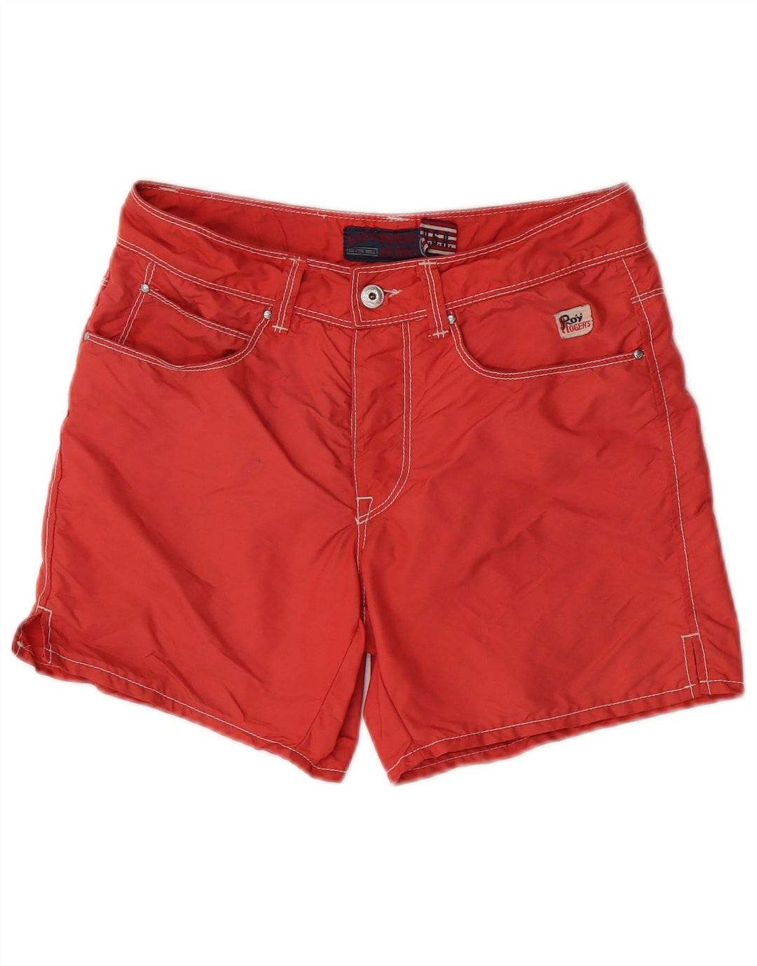 Shorts de natação feminino Roy Rogers W29 pequeno poliamida vermelha