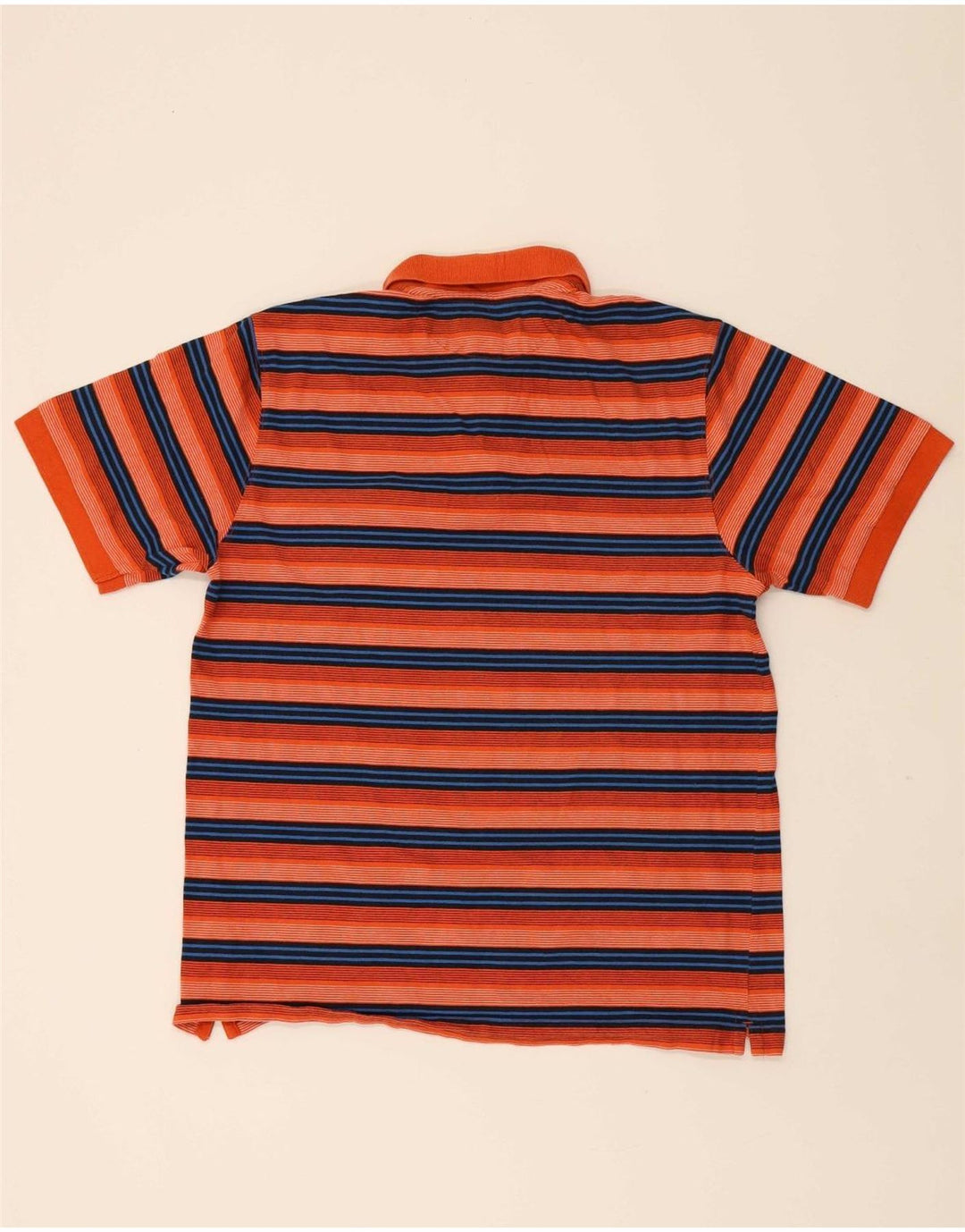 Camisa polo masculina CHAPS grande algodão listrado laranja
