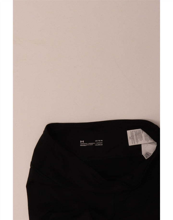UNDER ARMOUR Leggings feminino Cold Gear Reino Unido 14 grande poliéster preto