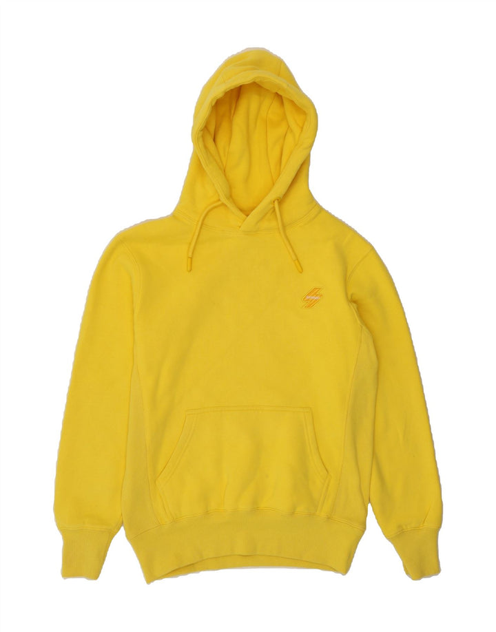 SUPERDRY Mens Hoodie Jumper XS Yellow Cotton Vintage Superdry and Second-Hand Superdry from Messina Hembry 