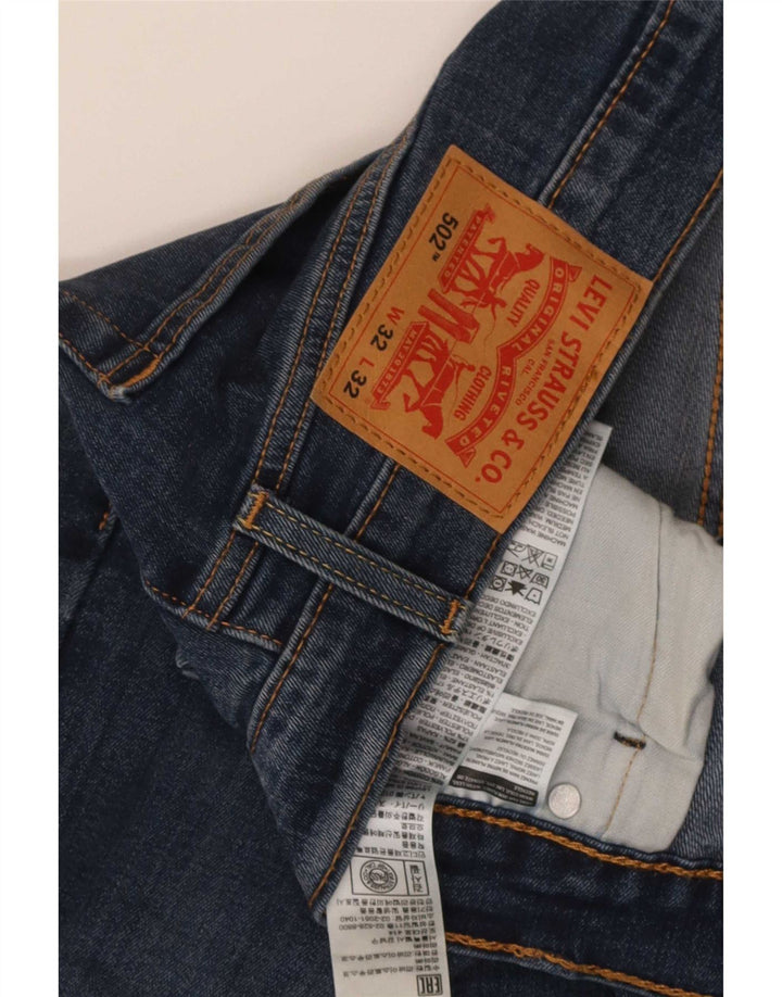 Levi's Masculino 502 Tapered Jeans W32 L32 Azul Algodão