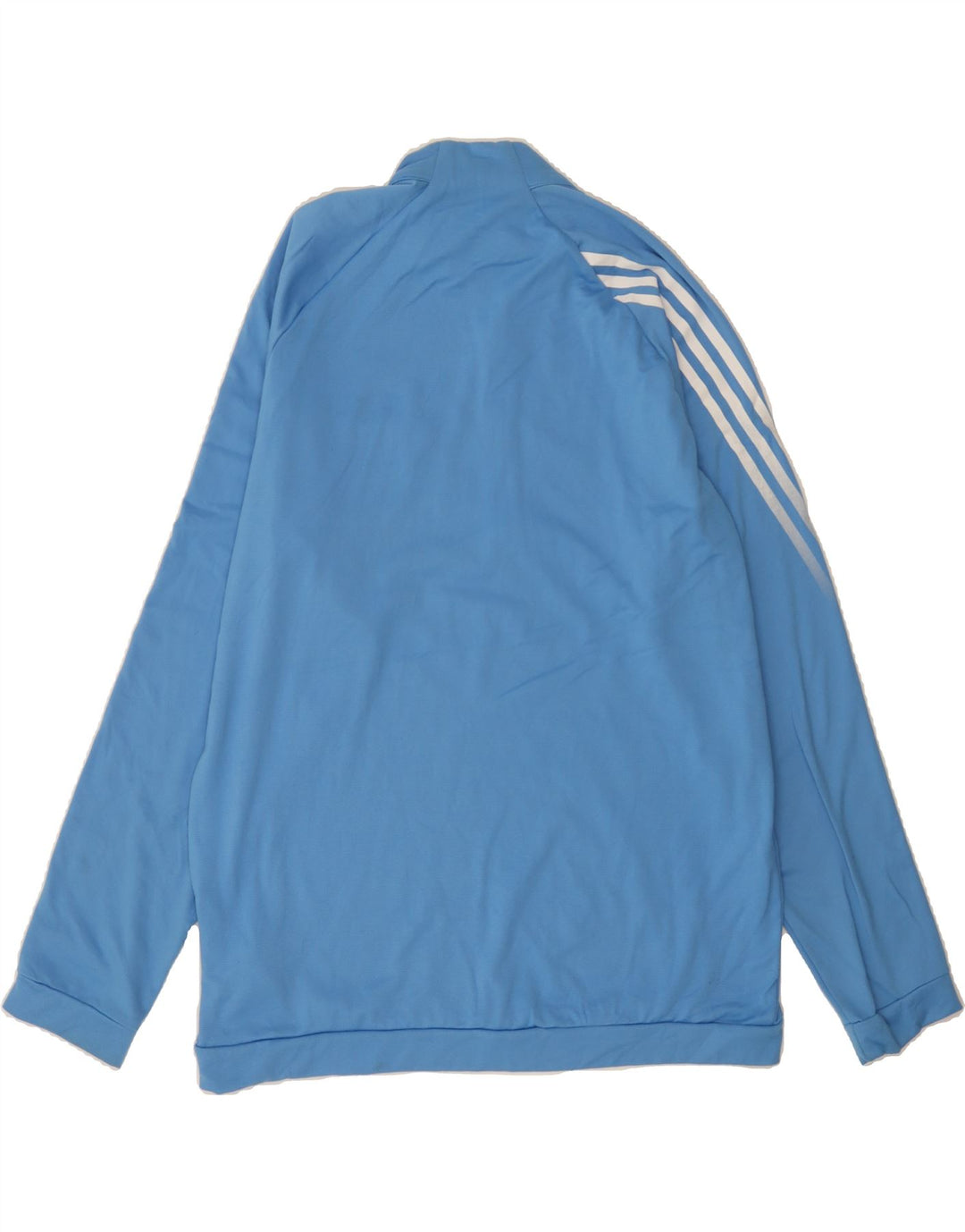 ADIDAS Mens Zip Neck Pullover Tracksuit Top Medium Blue Polyester Vintage Adidas and Second-Hand Adidas from Messina Hembry 